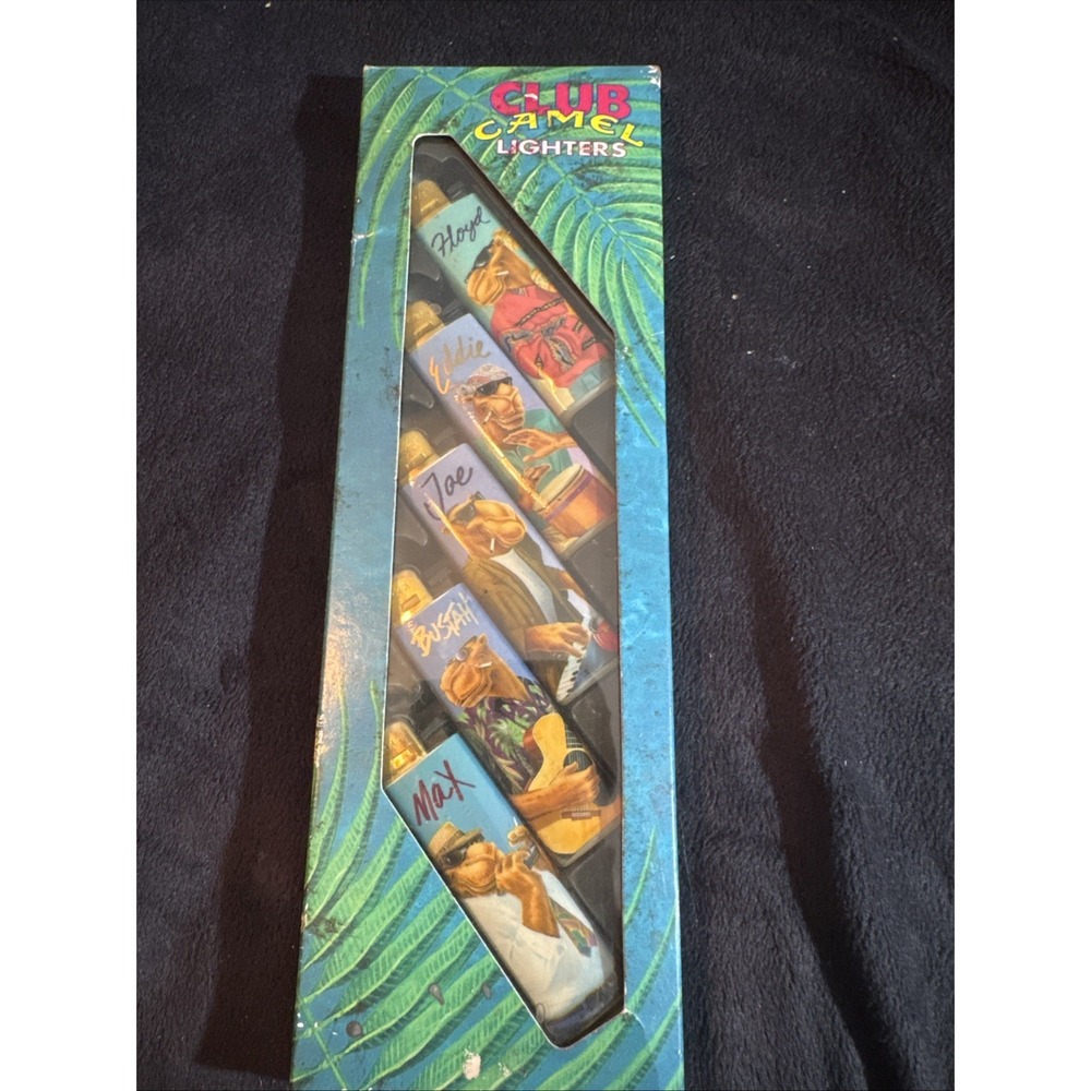 Camel Club Lighters‎ 5 Pc Set 1992 RJR Floyd Eddie Joe Bustah & Max